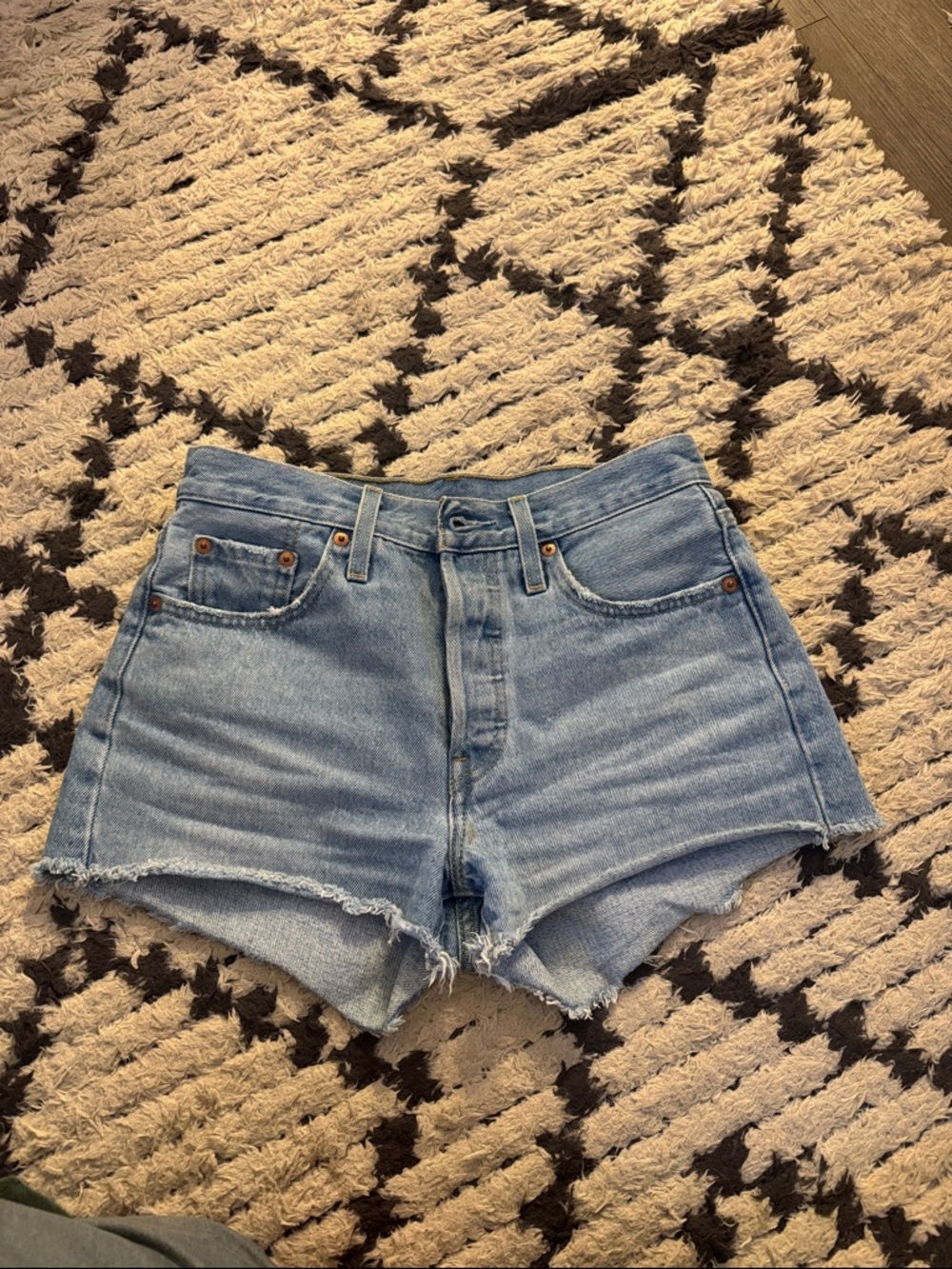 Levi's Light Blue 501 Denim Shorts